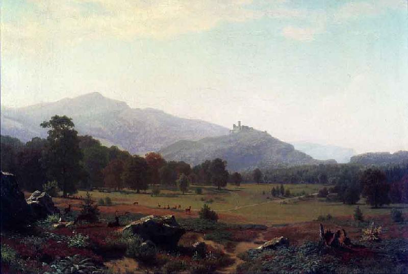 Albert Bierstadt Autumn in the Conway Meadows looking towards Mount Washington oil painting picture